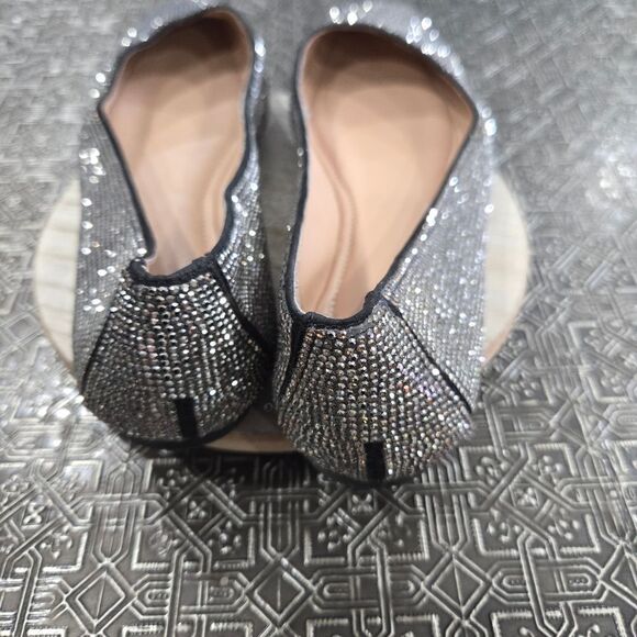 🐢 INC International Concepts Juney Dark Crystal Square Toe Ballet Flats Size6.5 - Picture 5 of 11